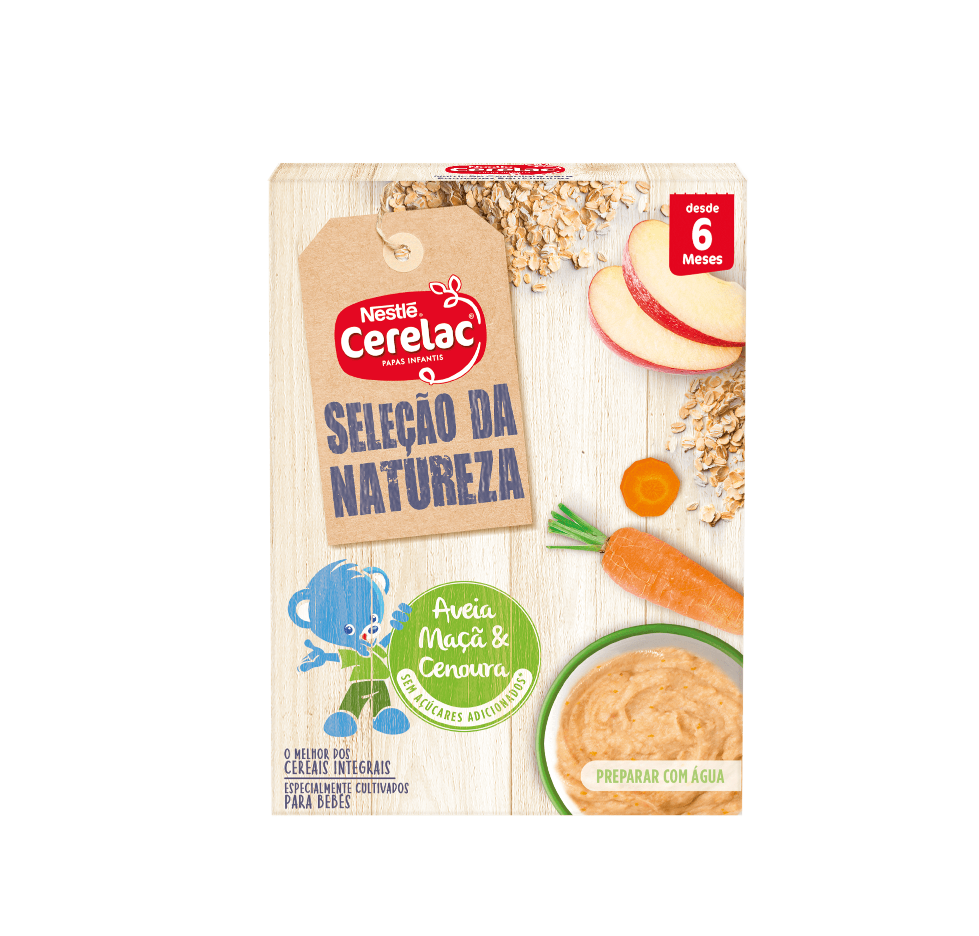 Cerelac Cereais Integrais Aveia Maçã Cenoura_6m - 240g