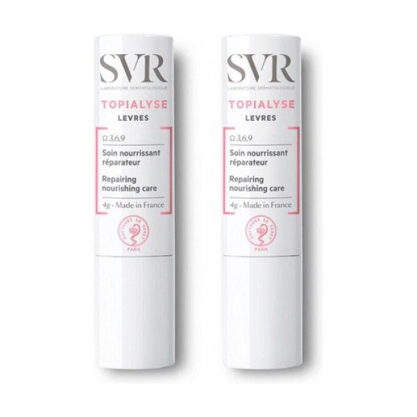 SVR Topialyse Lèvres Stick labial- 4 g (Pack Duplo)