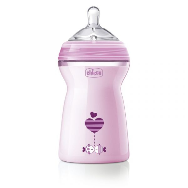 Chicco Biberão NaturalFeeling_Silicone_Girl_6M+ - 330ml