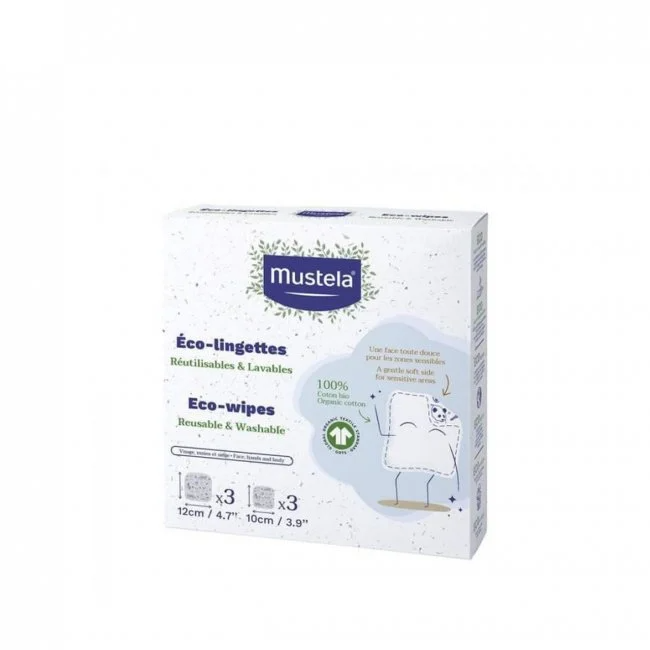 Mustela Bebé Toalhetes Eco Reutilizaveis_ Refill (x6 unidades)
