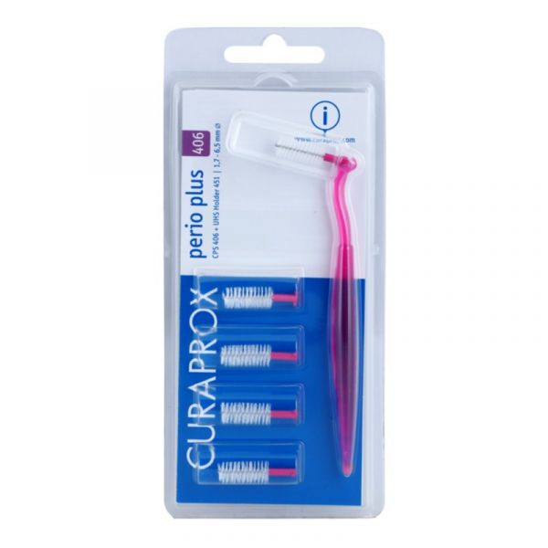 Curaprox Perio Plus Kit Escovilhão Interdental Cps 406 (x5 unidades) c/ Cabo Uhs 451