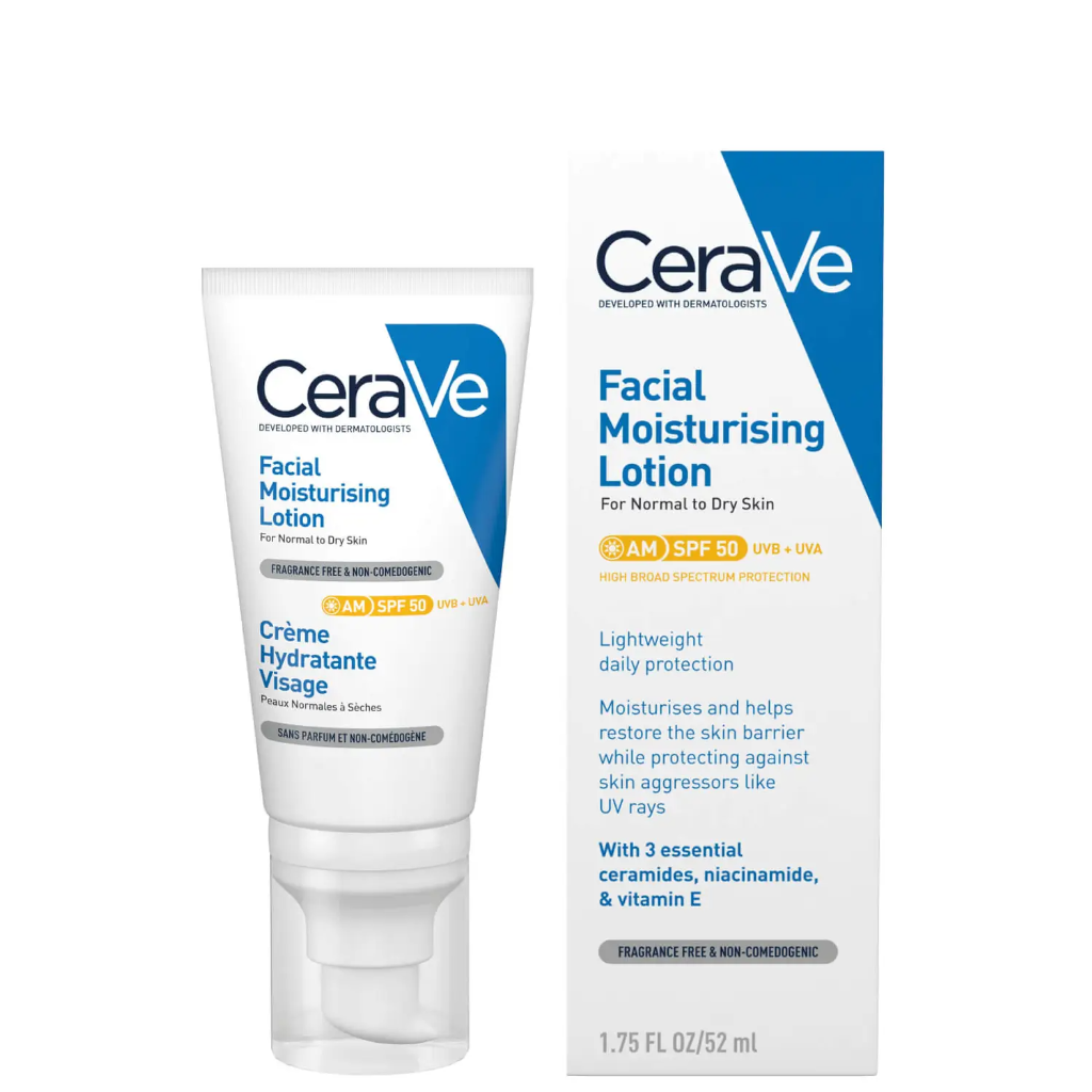 Cerave Loção Facial Hidratante SPF 50 - 52ml