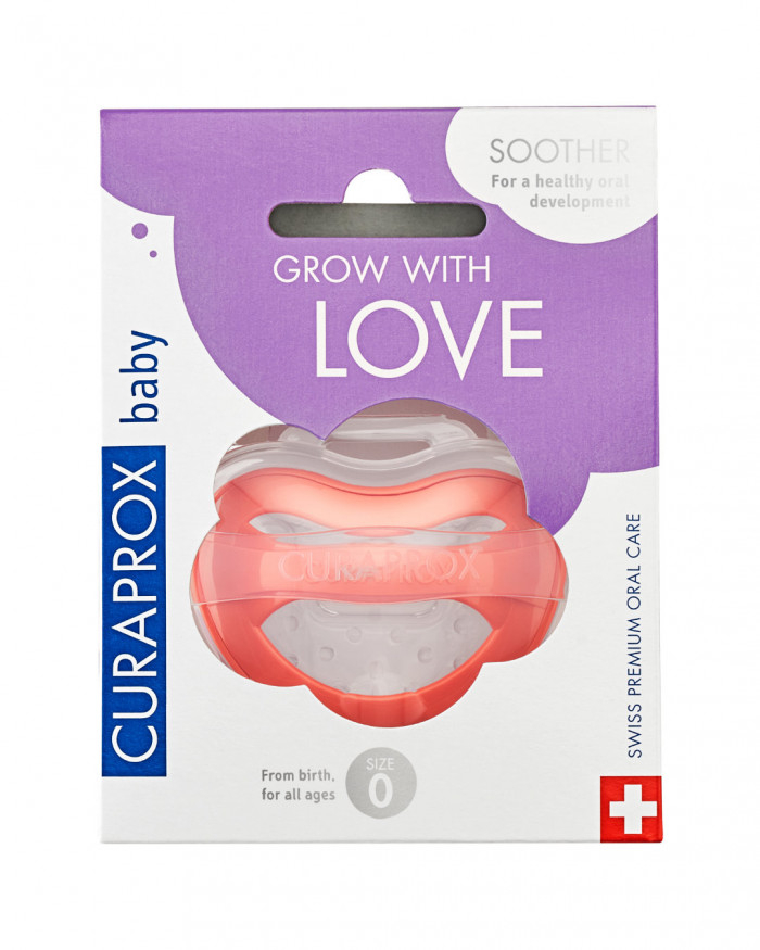 Curaprox Baby Chupeta Silicone_ Coral_ Tam. 0
