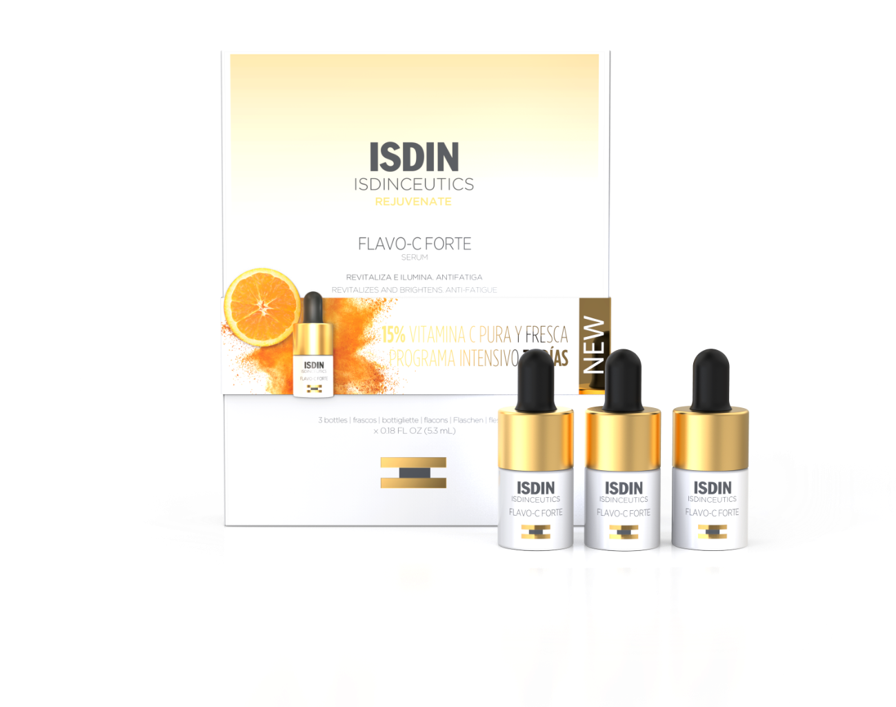 ISDIN Isdinceutics Flavo C Forte 3UX5,3ML 15,9ML - Sérum antioxidante com 15% de vitamina c pura
