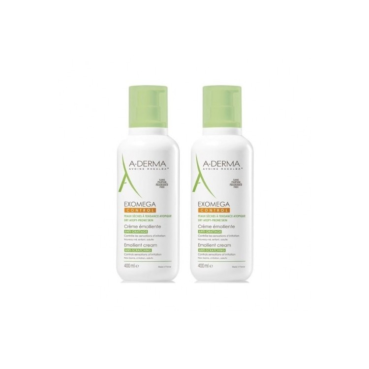 A-Derma Exomega Control Creme Emoliente - 400ml (Pack Duplo)