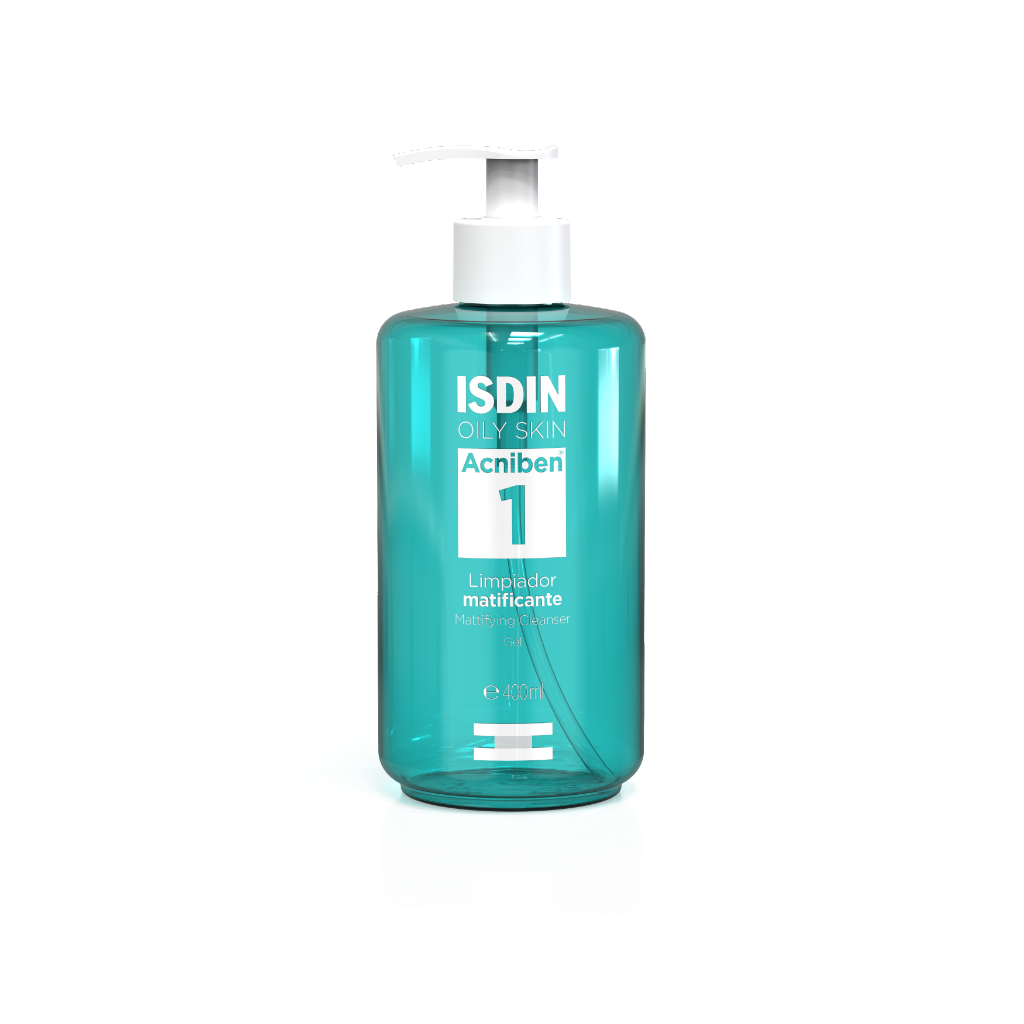 ISDIN Acniben Gel de Limpeza Matificante 400ML - Gel de limpeza Matificante Rosto e Corpo