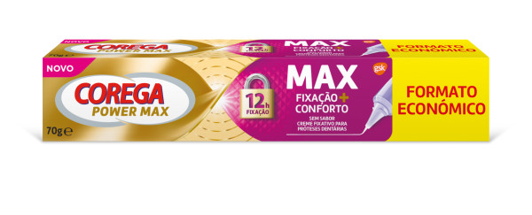 Corega Max Fixação+Conforto Creme Dentário - 70g