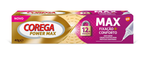 Corega Max Fixação+Conforto Creme Dentário - 40g