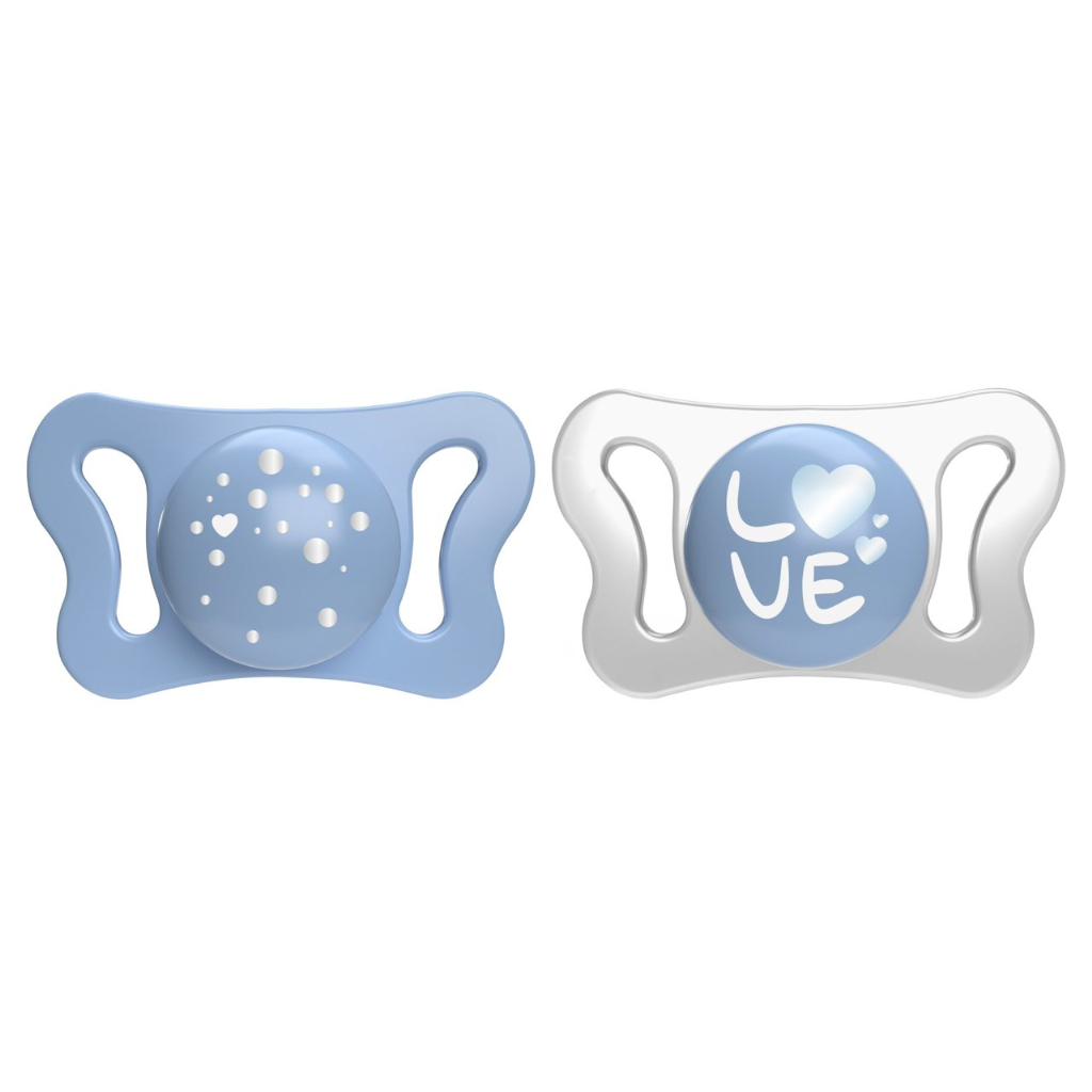 Chicco Chupeta Physioforma Micro_ Azul_ 0-2M (x2 unidades)