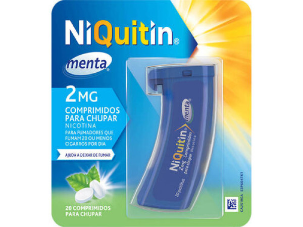 Niquitin Menta , 2 Mg Recipiente Multidose 20 Unidade(S) Comp Chupar