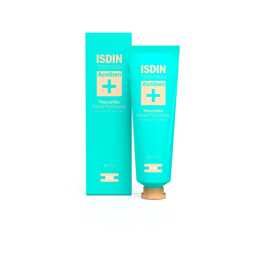 ISDIN Acniben Máscara Facial Purificante 75mL - Para pele oleosa com tendência a acneica.