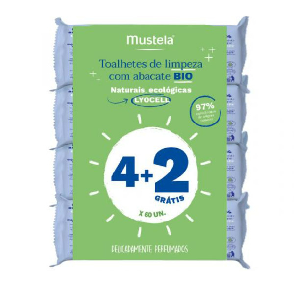 Mustela Bebe Toalhetes Limpeza Perfumada (6x60 unidades)