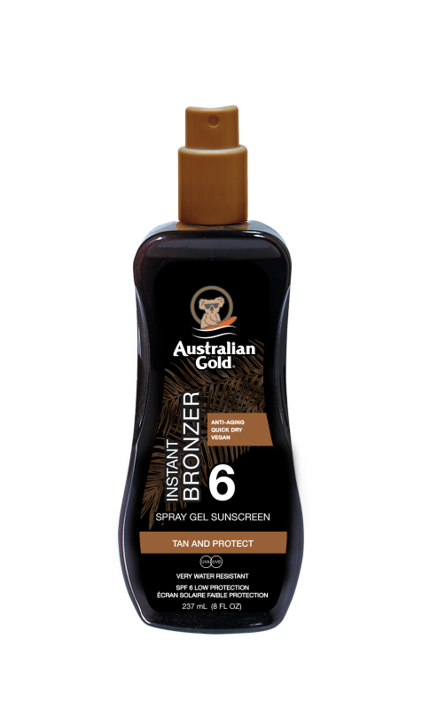 Australian Gold SPF6 Spray Gel c/ Bronzer - 237ml