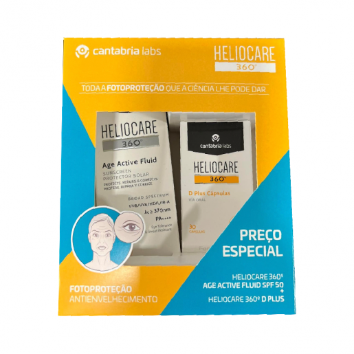 Heliocare 360 Age Active Fluid + Heliocare D Plus (x30 cápsulas)