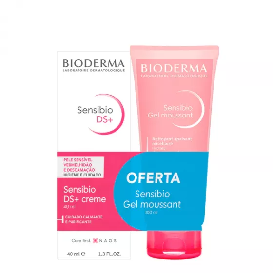 Sensibio Bioderma DS Creme - 40ml + Oferta Gel Moussant - 100ml