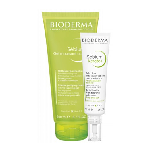 Sebium Bioderma Kerato+ Gel-Creme - 30ml + Gel moussant - 200ml
