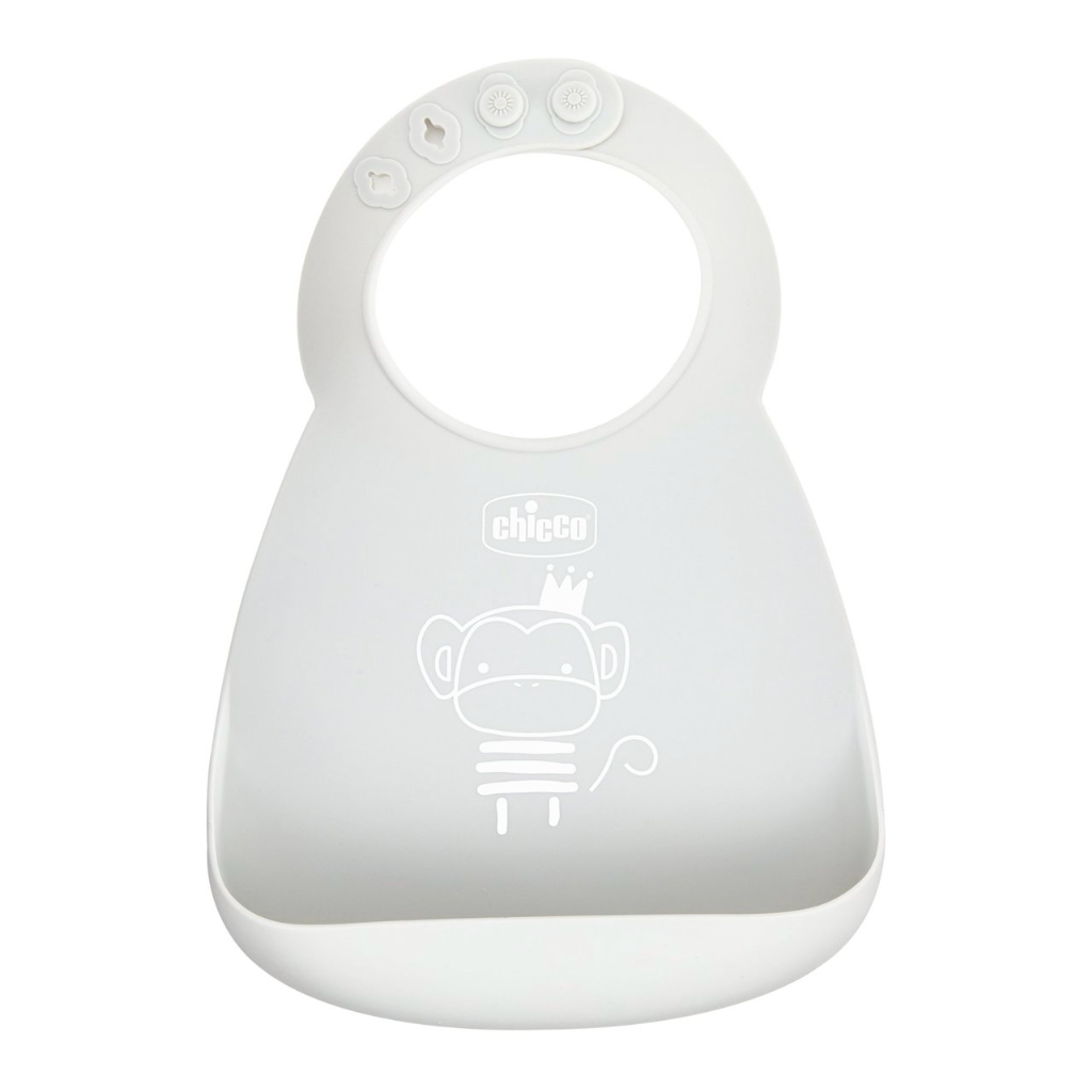 Chicco Babete Silicone_ Cinza_ 6M+