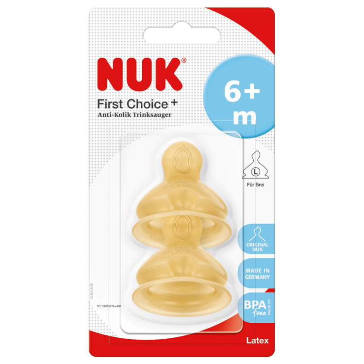 Nuk First Choice+ Tetina Latex_ 6M+ (x2 unidades)