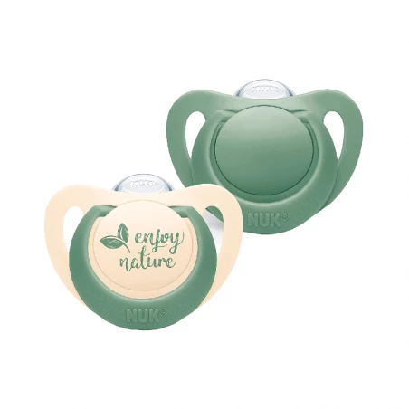 Nuk Nature Chupeta Silicone_ Tam. 3_ 18-36M_Verde (x2 unidades)