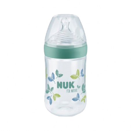 Nuk Nature Biberão Indicador Temperatura_ Tam. M _ Verde - 260ml