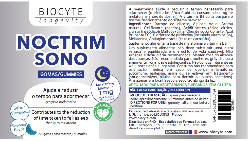 Biocyte Noctrim Sono (X60 gomas)
